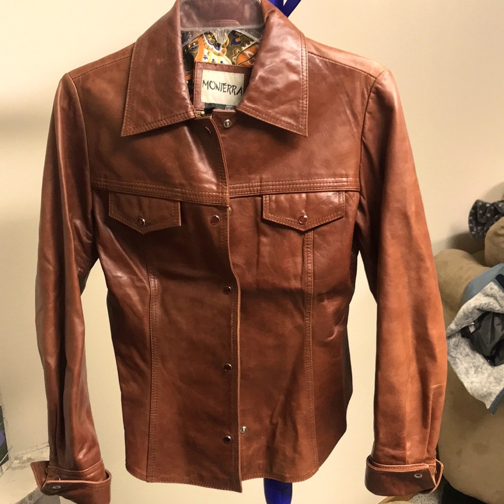 Genuine, real leather, MONTERRA  jacket